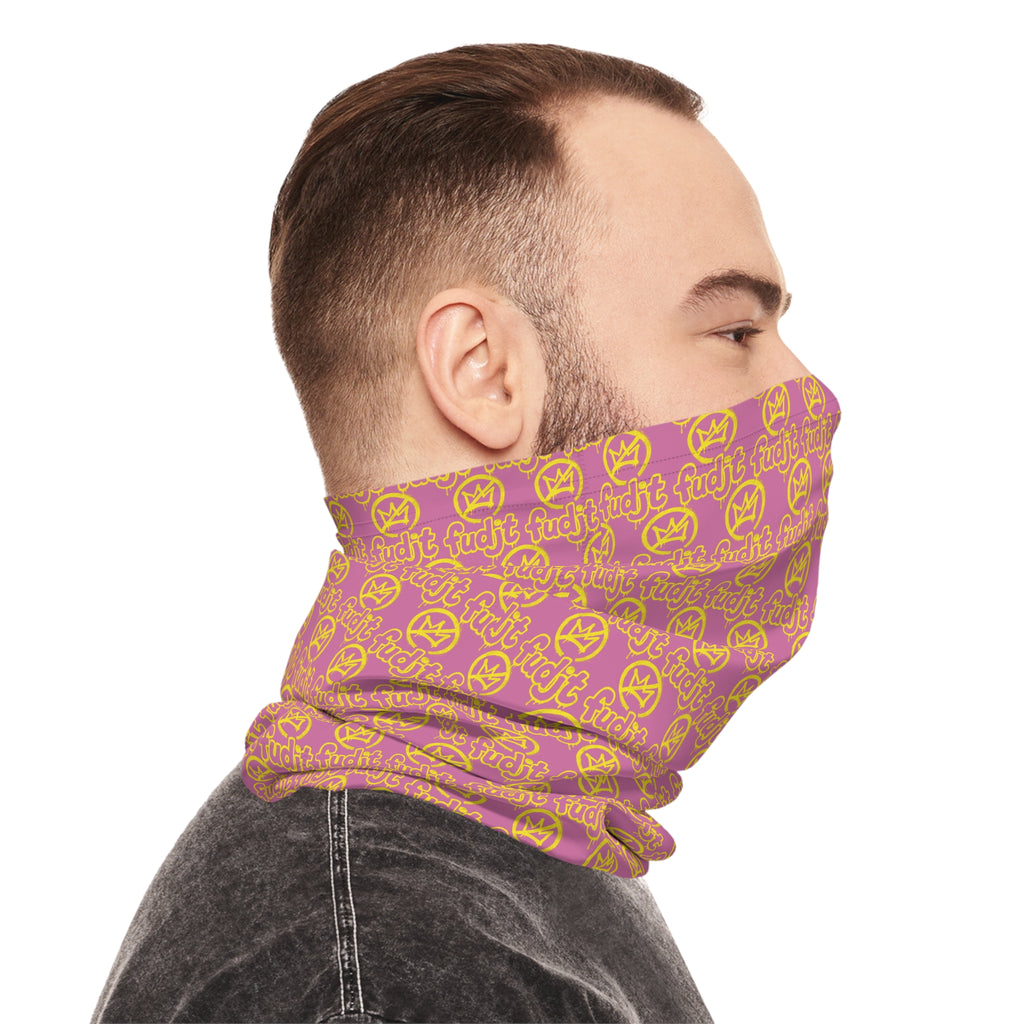 Light Pink Golden fudjt No Kings 1.25 Neck Gaiter