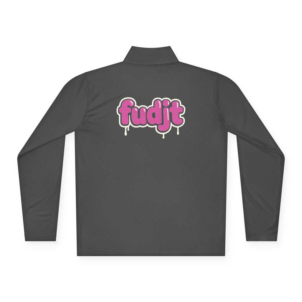 Quarter-Zip Performance Pullover | Pink Drip fudjt | Bold Backside | 7 Colors
