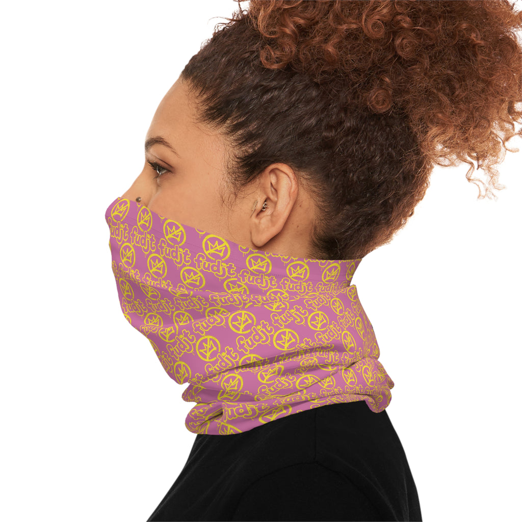 Light Pink Golden fudjt No Kings 1.25 Neck Gaiter