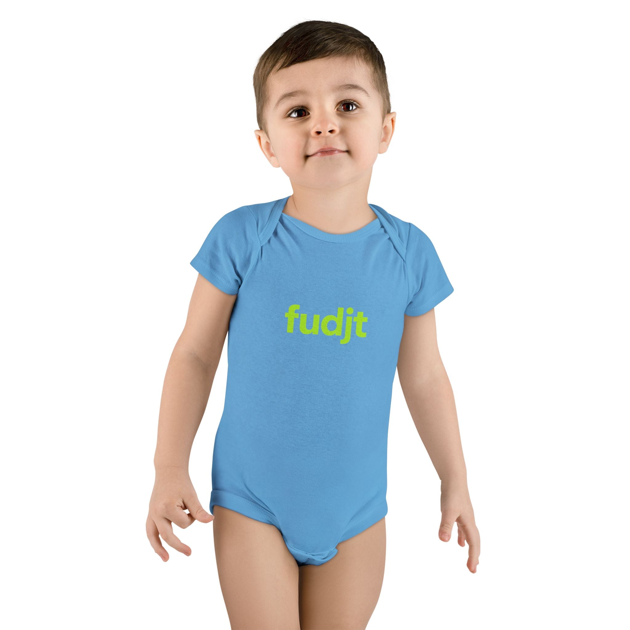 Lime fudjt Logo Baby Onesie