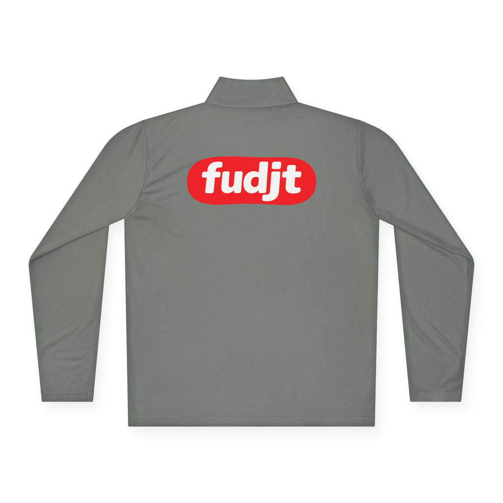fudjt Anti-Supremacy Red Badge Quarter-Zip Performance Pullover | Bold Backside | 7 Colors