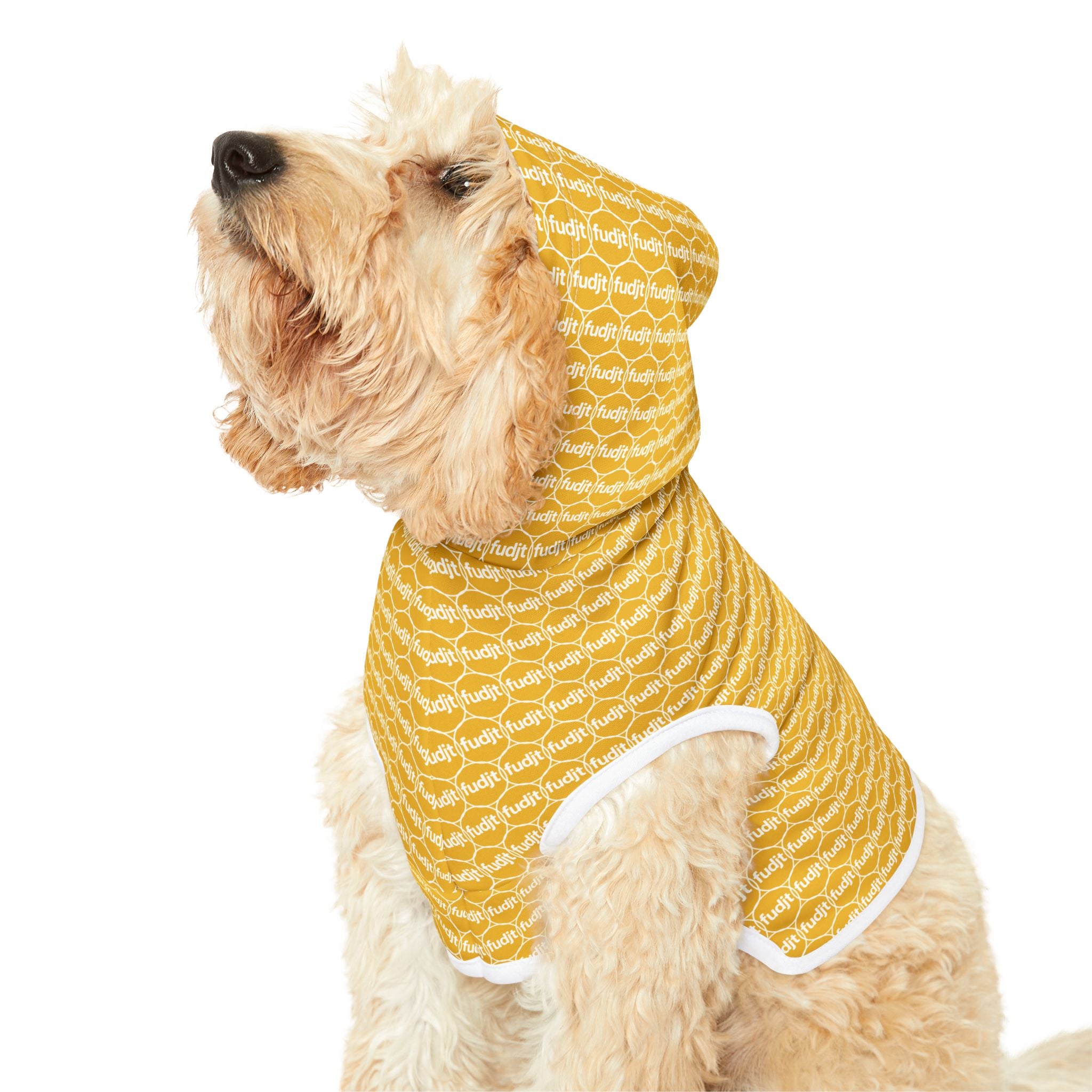 Yellow fudjt Pet Hoodie | Unbroken Chain 1.25 | 7 Sizes