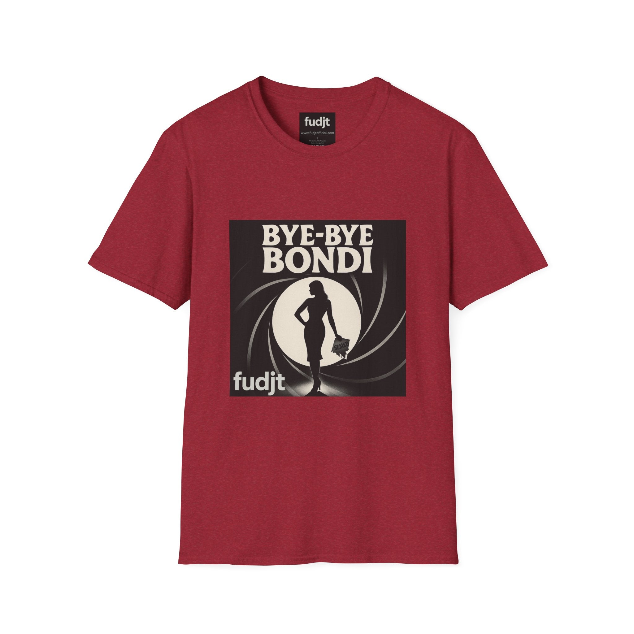 Bye-Bye Bondi | Black Smoke Screen Retro fudjt Tee | 15 Colors