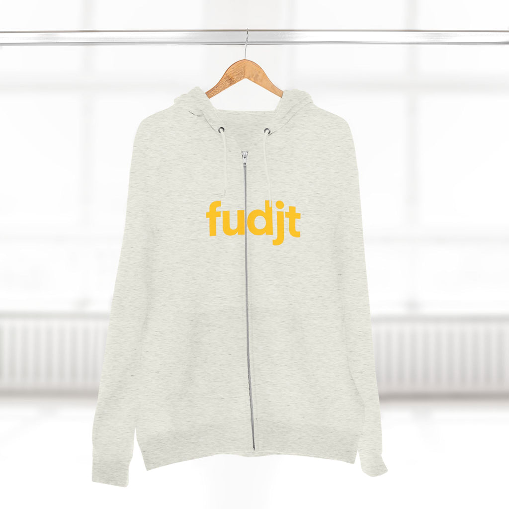 Zip Hoodie with Golden fudjt Design | Cozy Everyday Comfort | 8 Colors