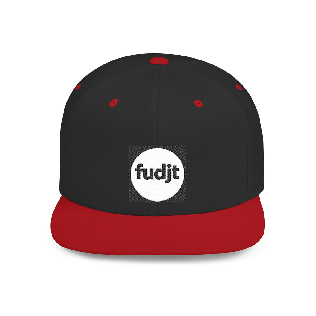 Black Square fudjt Circle Flat Bill Snapback Hat | Embroidered |  15 Colors
