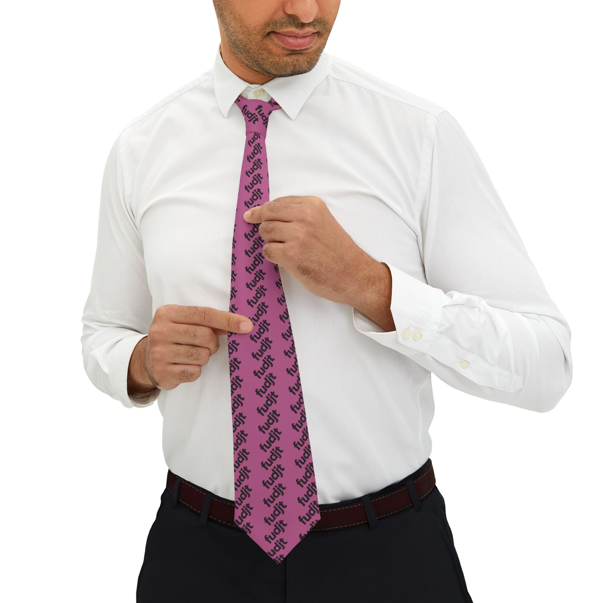 Pink Black fudjt 45-50 Fine Necktie
