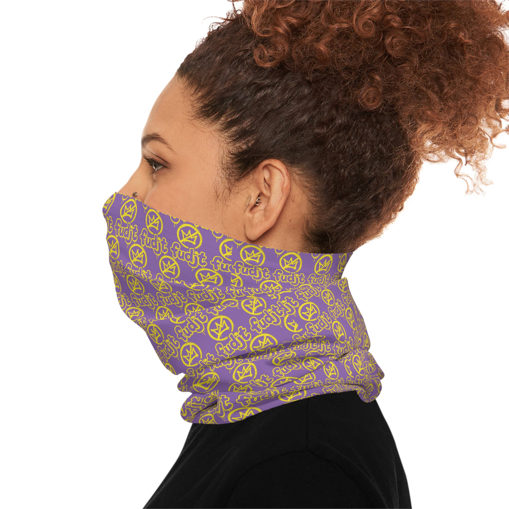 Light Purple Golden fudjt No Kings 1.25 Neck Gaiter