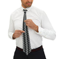 Black White fudjt 45-50 Fine Necktie