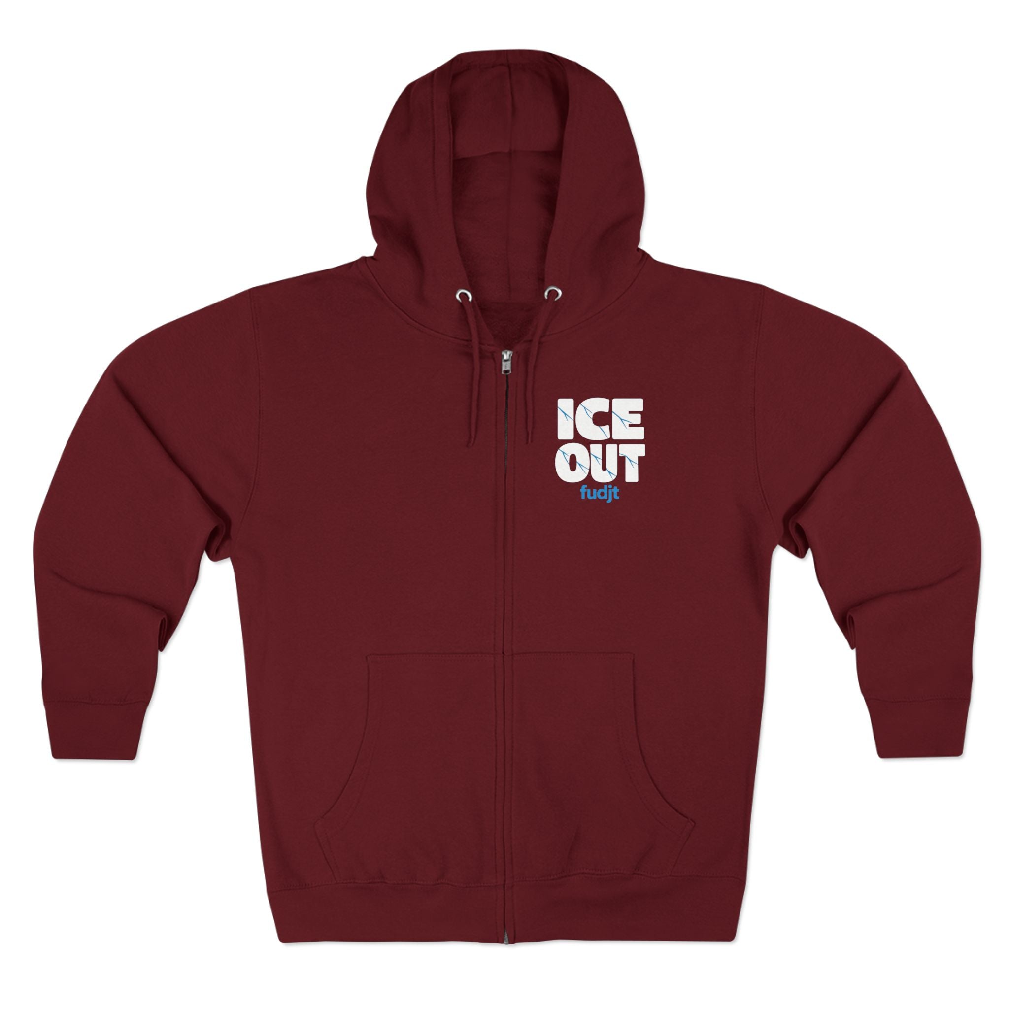 ICE Out fudjt Zip Hoodie | Front & Back Graphic | 7 Colors
