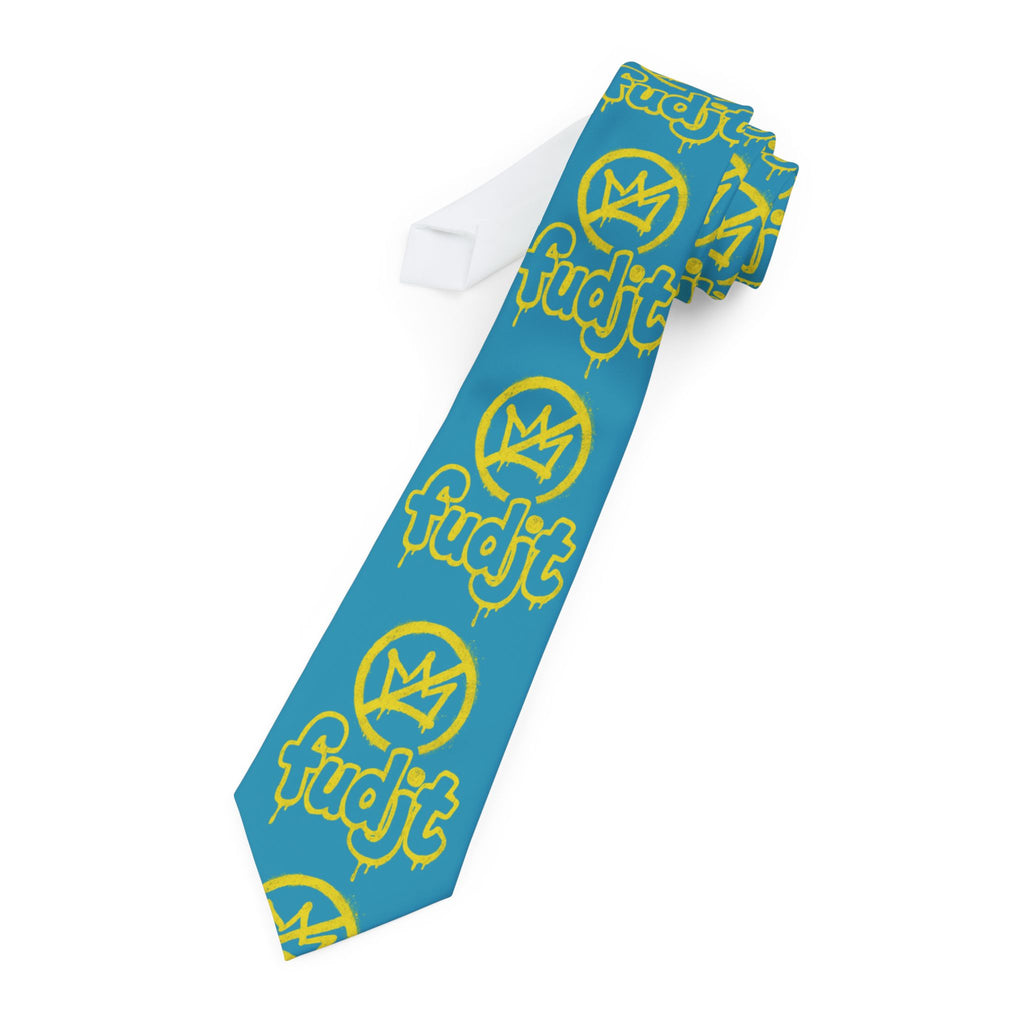 Turquoise BOLD Golden fudjt No Kings Necktie