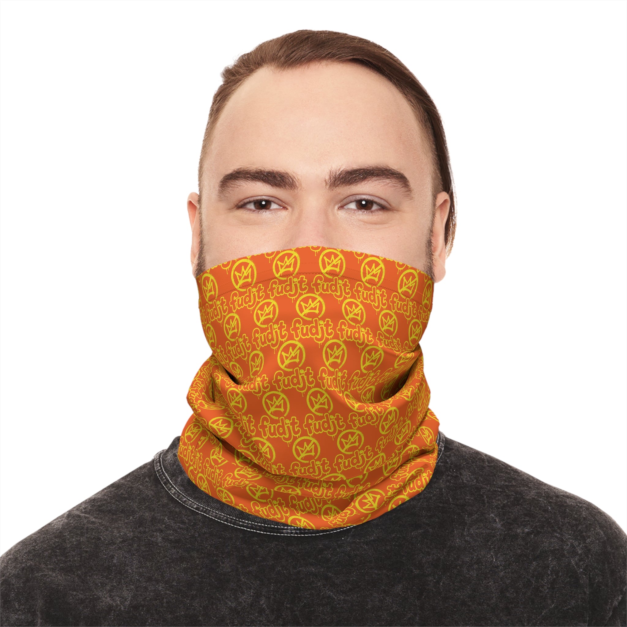 Orange Golden fudjt No Kings 1.25 Neck Gaiter