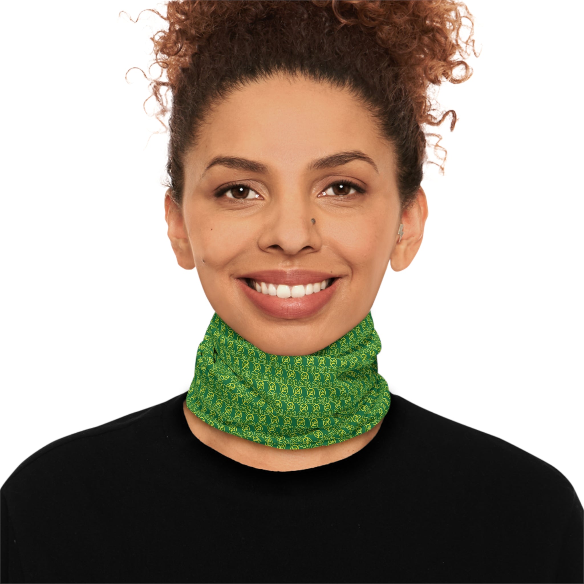 Dark Green Golden fudjt No Kings .5 Neck Gaiter
