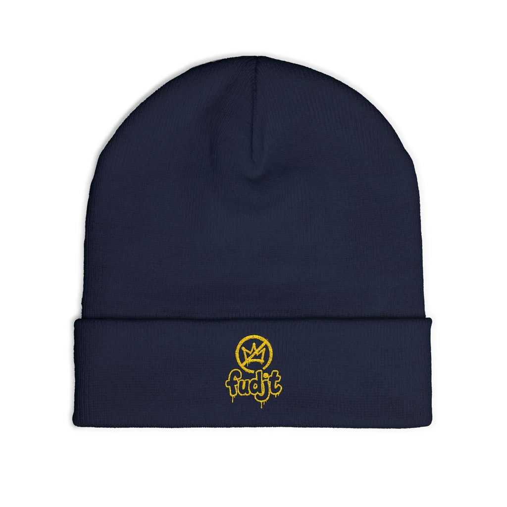 fudjt No Kings Knit Beanie | Gold Embroidery | 6 Colors