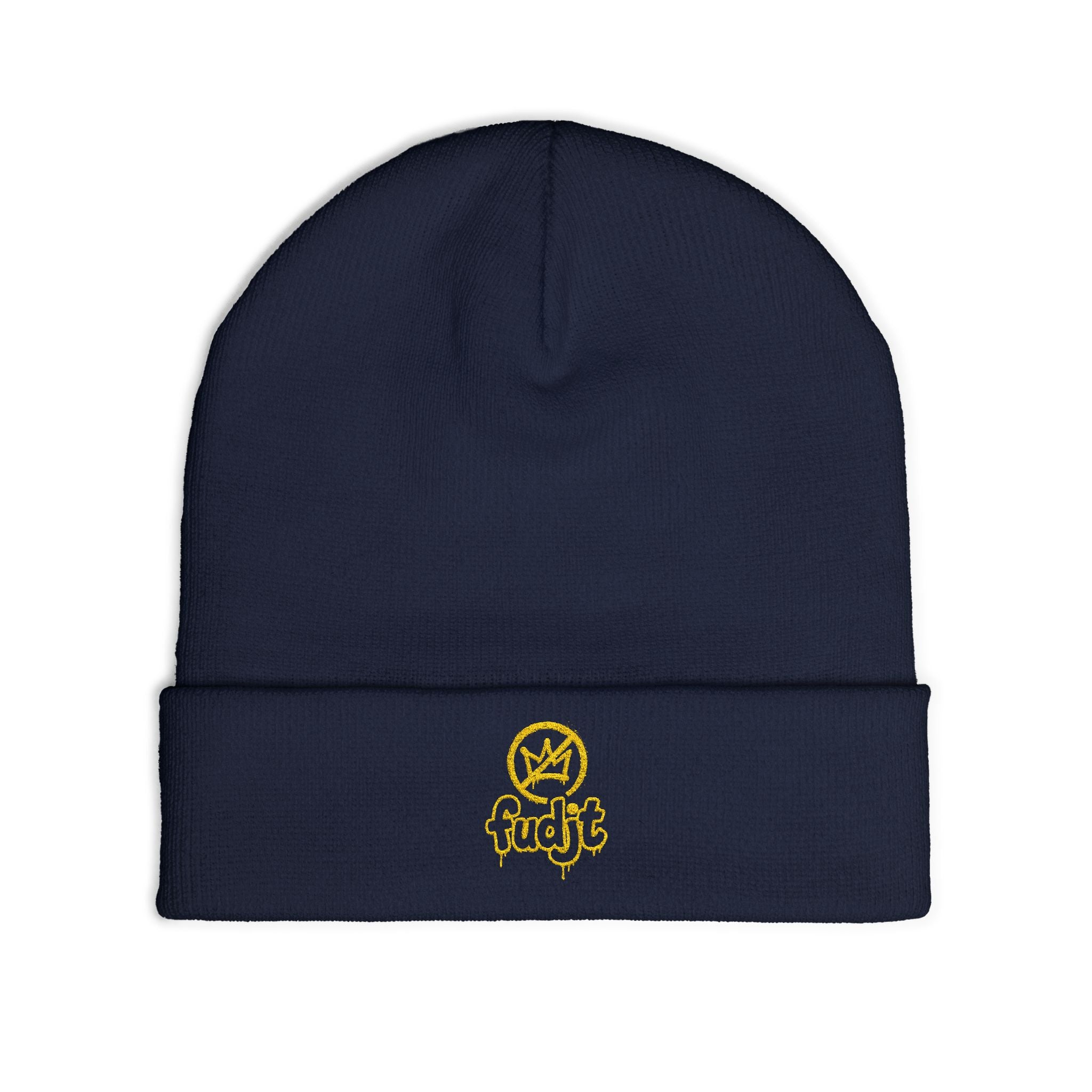 fudjt No Kings Knit Beanie | Gold Embroidery | 6 Colors