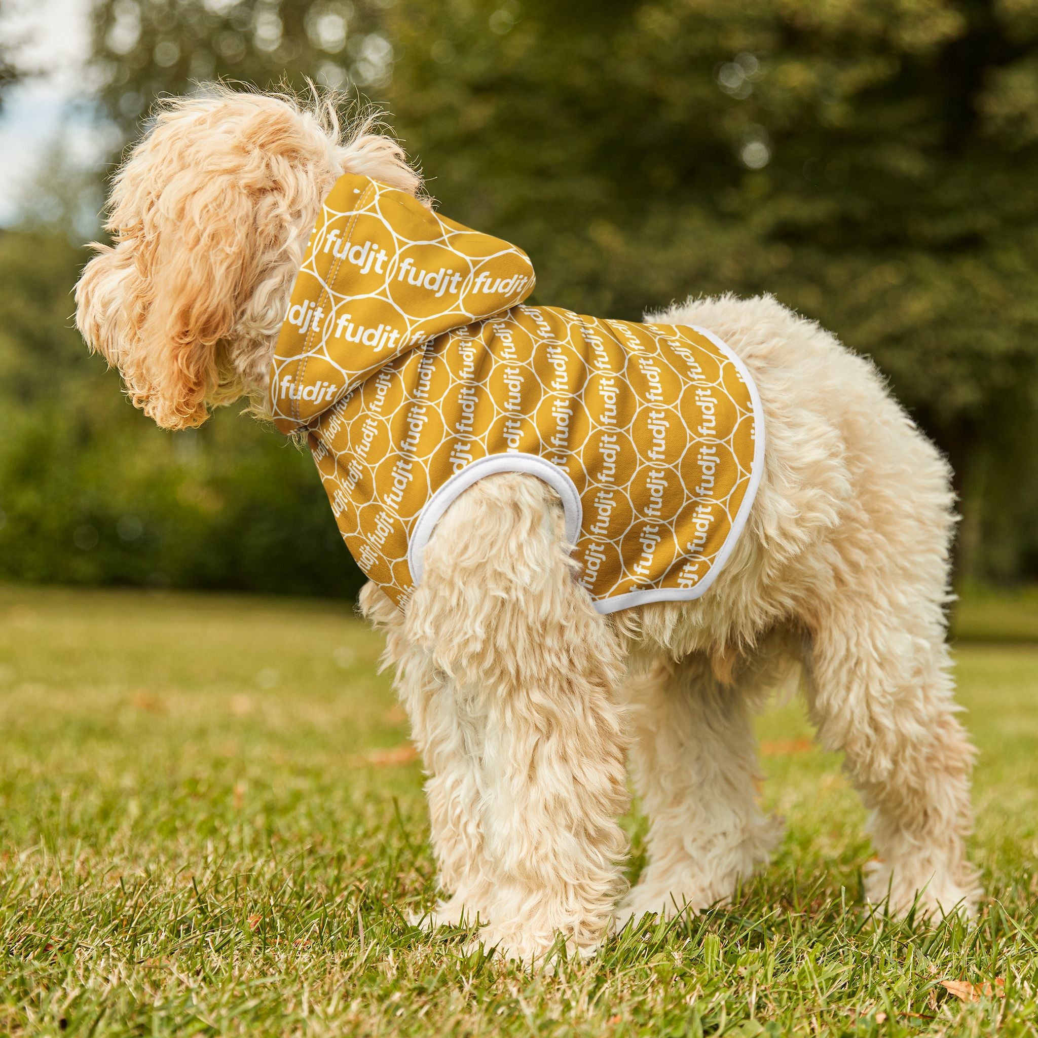 Yellow fudjt Pet Hoodie | Unbroken Chain 2.5 | 7 Sizes