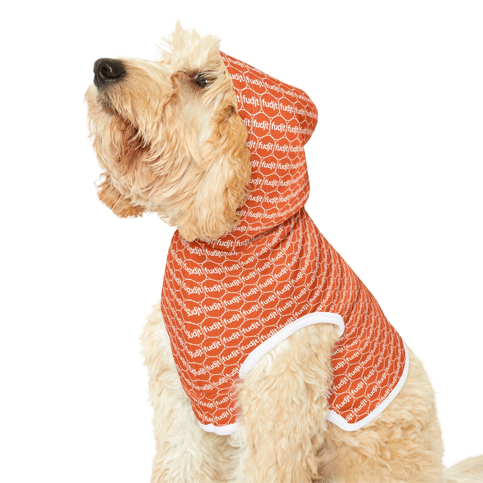 Orange fudjt Pet Hoodie | Unbroken Chain 1.25 | 7 Sizes