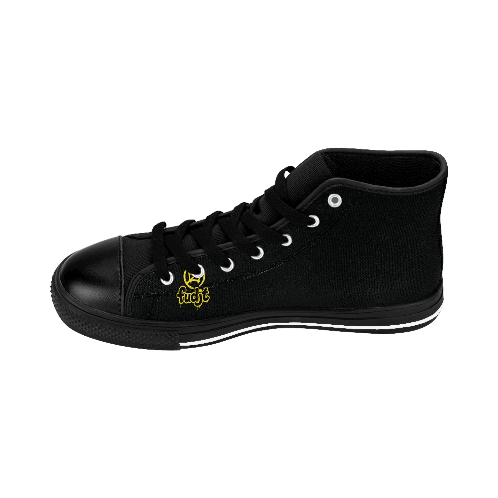 Black Golden fudjt No Kings Street Style Sneakers | Men & Boys 3.75 High Top