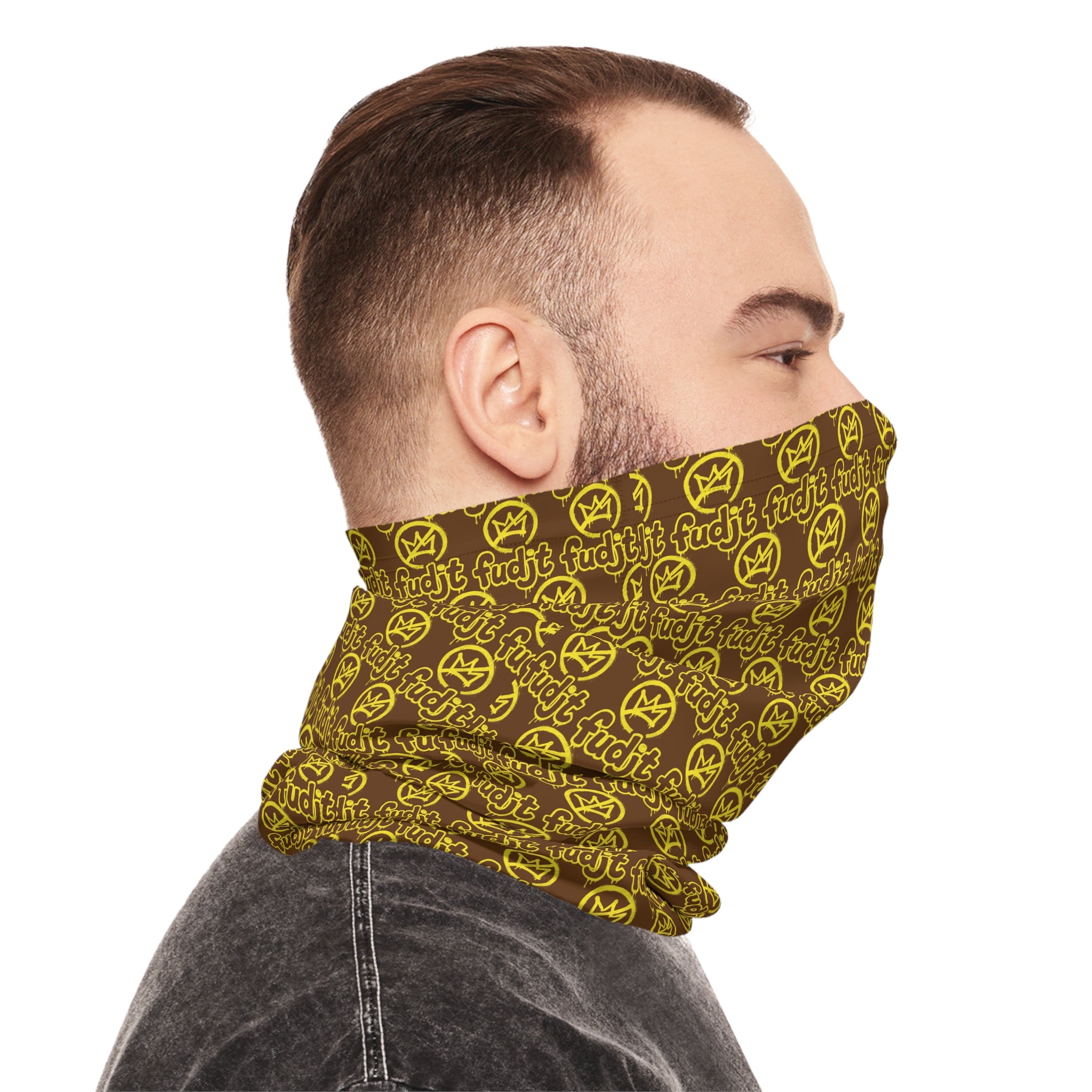 Brown Golden fudjt No Kings 1.25 Neck Gaiter