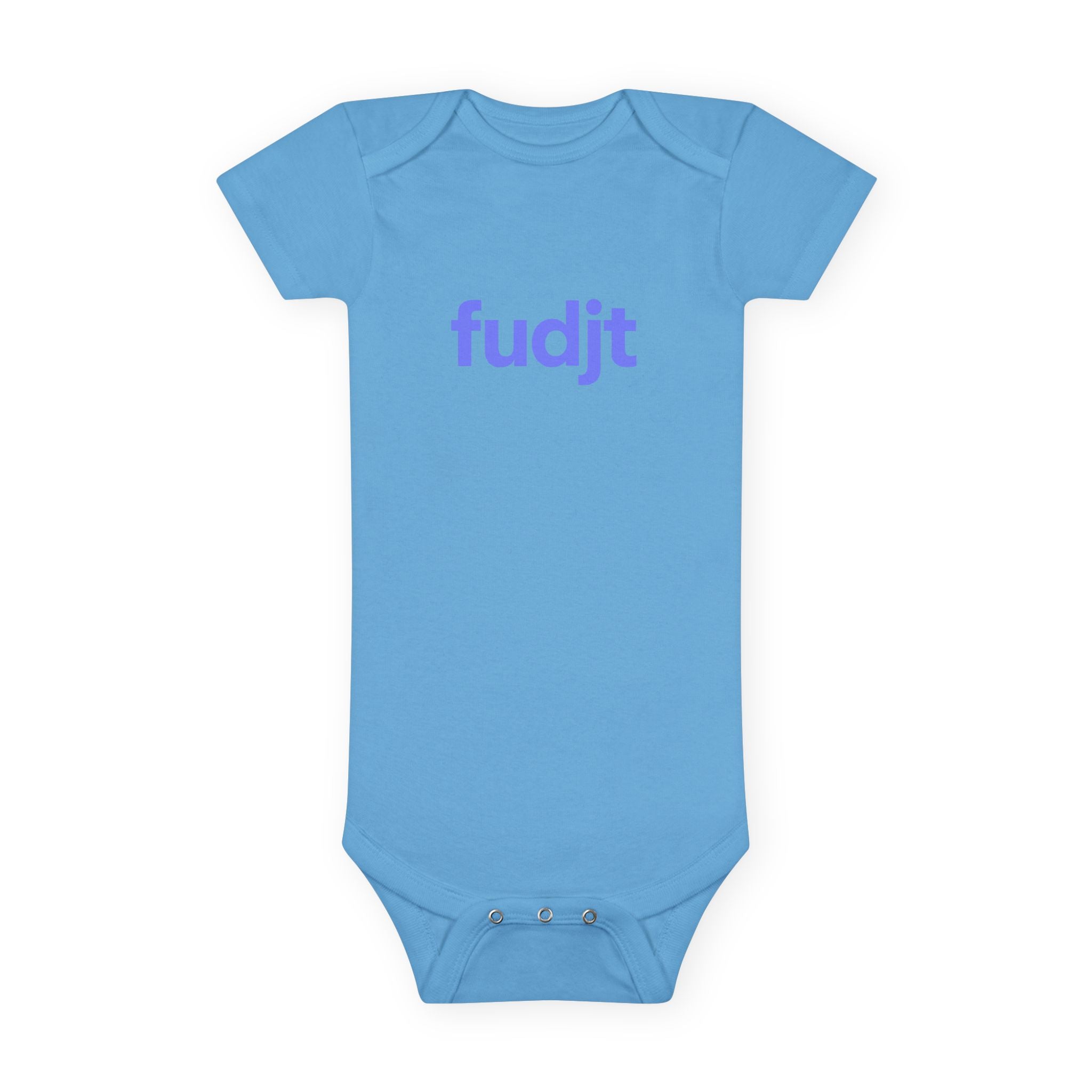 Light Blue fudjt Logo Baby Onesie | 4 Colors