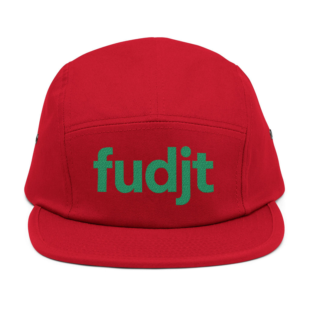 Embroidered 5 Panel Cap - Green fudjt Logo - 7 Colors