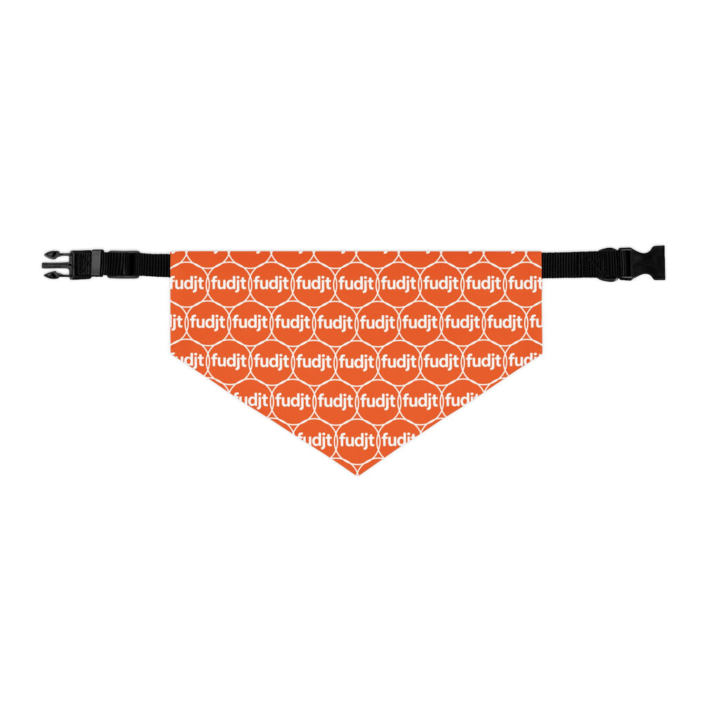 Orange fudjt Unbroken Chain 1.25  Bandana Collar for Dogs, Cats & More | 4 Sizes