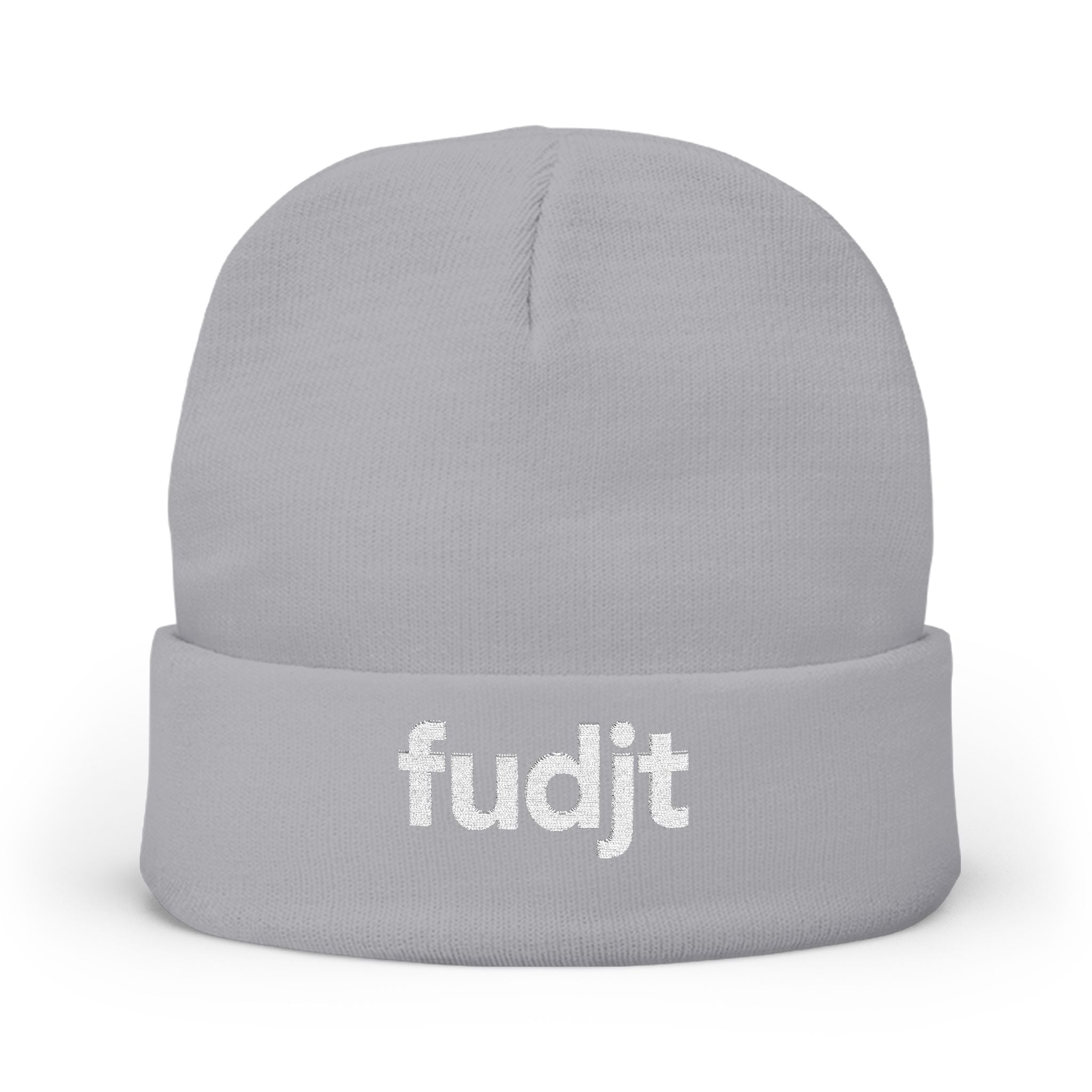 Stylish & Cozy fudjt Knit Beanie | White Embroidery | 5 Colors