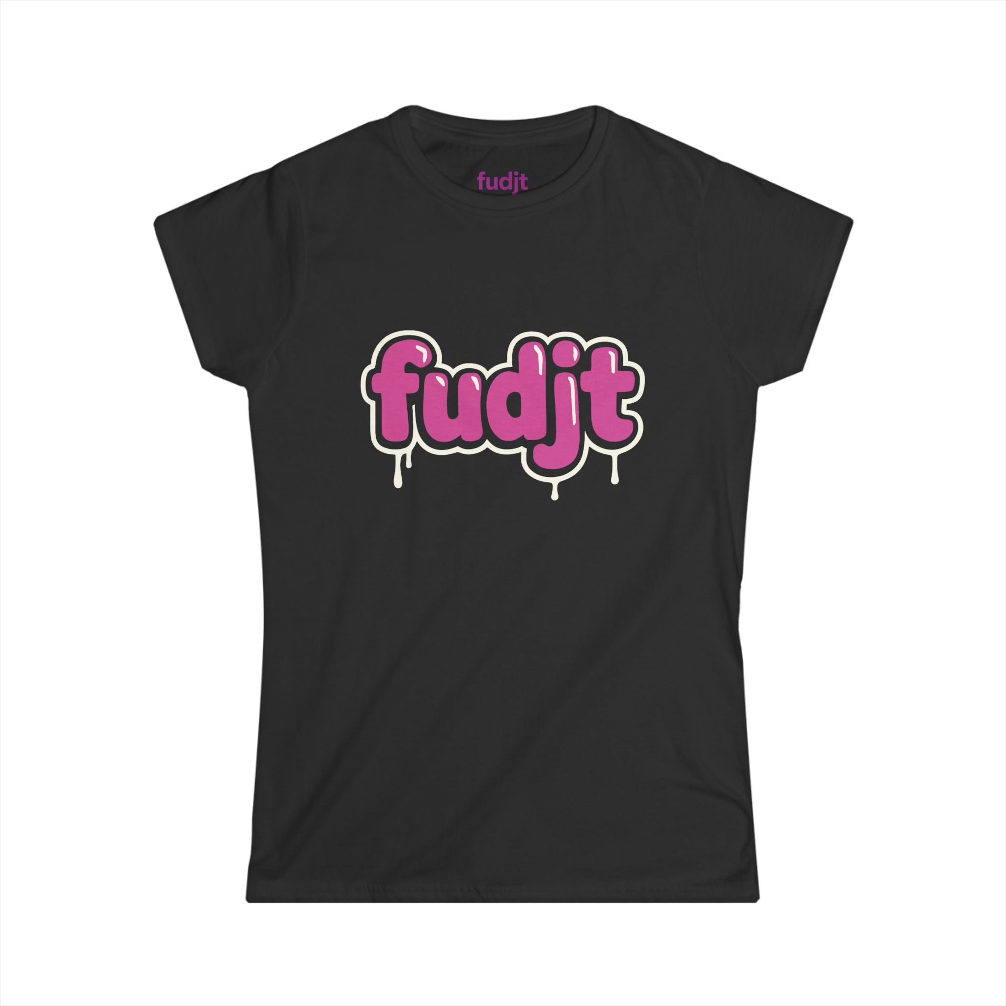 Women's fudjt Pink Drip Comfy Stylie Tee | 12 Colors