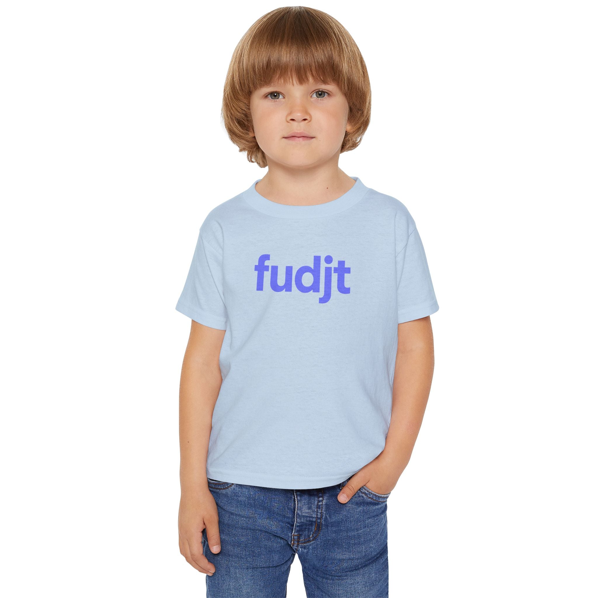 Toddler T-Shirt with Light Blue Fudjt Design | 6 Colors