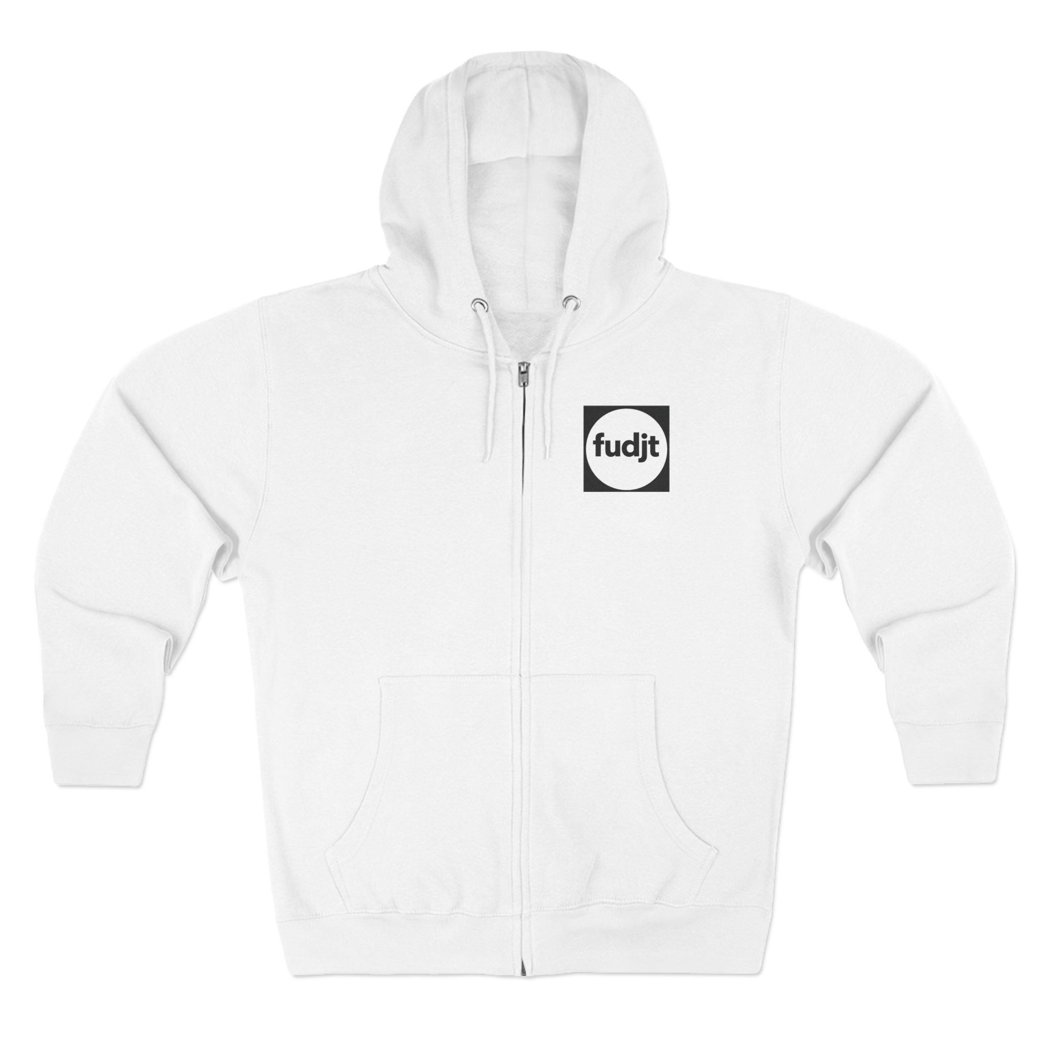 Bye-Bye Bondi | Black Square fudjt Circle Front, Smoke Screen Retro Backside Zip Hoodie | 8 Colors