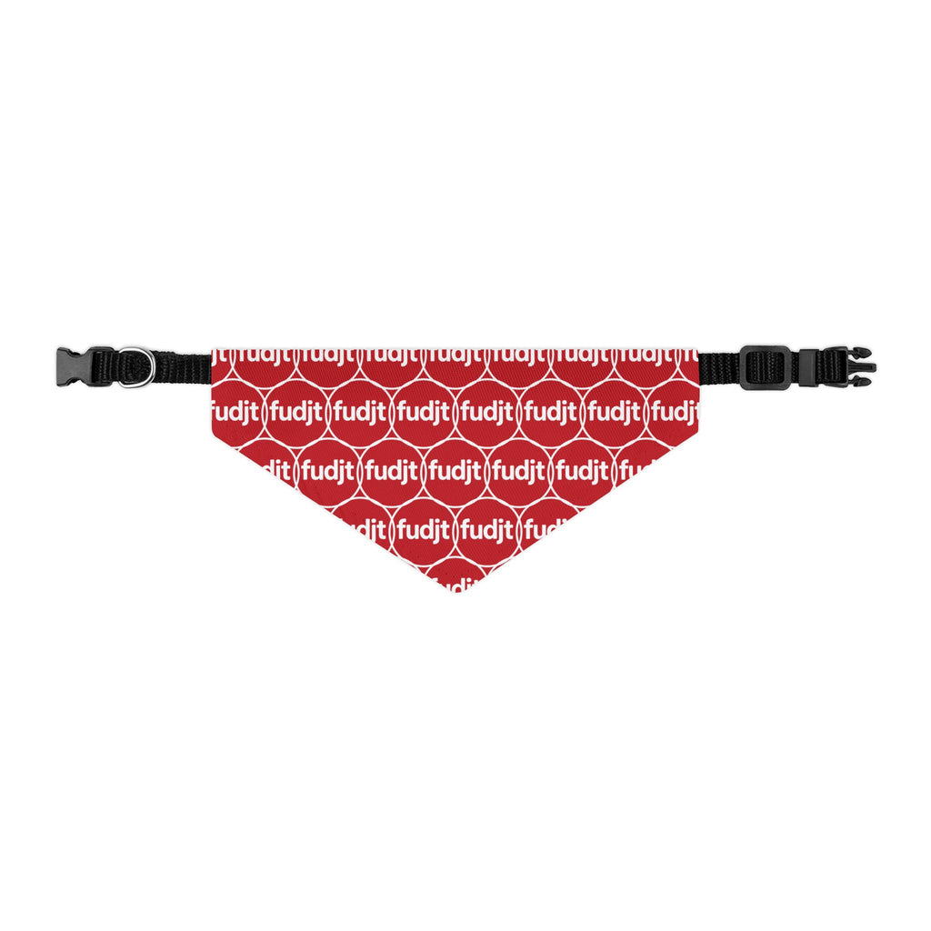 Dark Red fudjt Unbroken Chain 1.25  Bandana Collar for Dogs, Cats & More | 4 Sizes