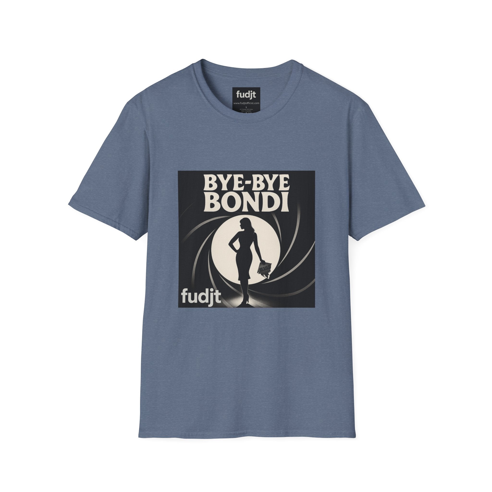 Bye-Bye Bondi | Black Smoke Screen Retro fudjt Tee | 15 Colors