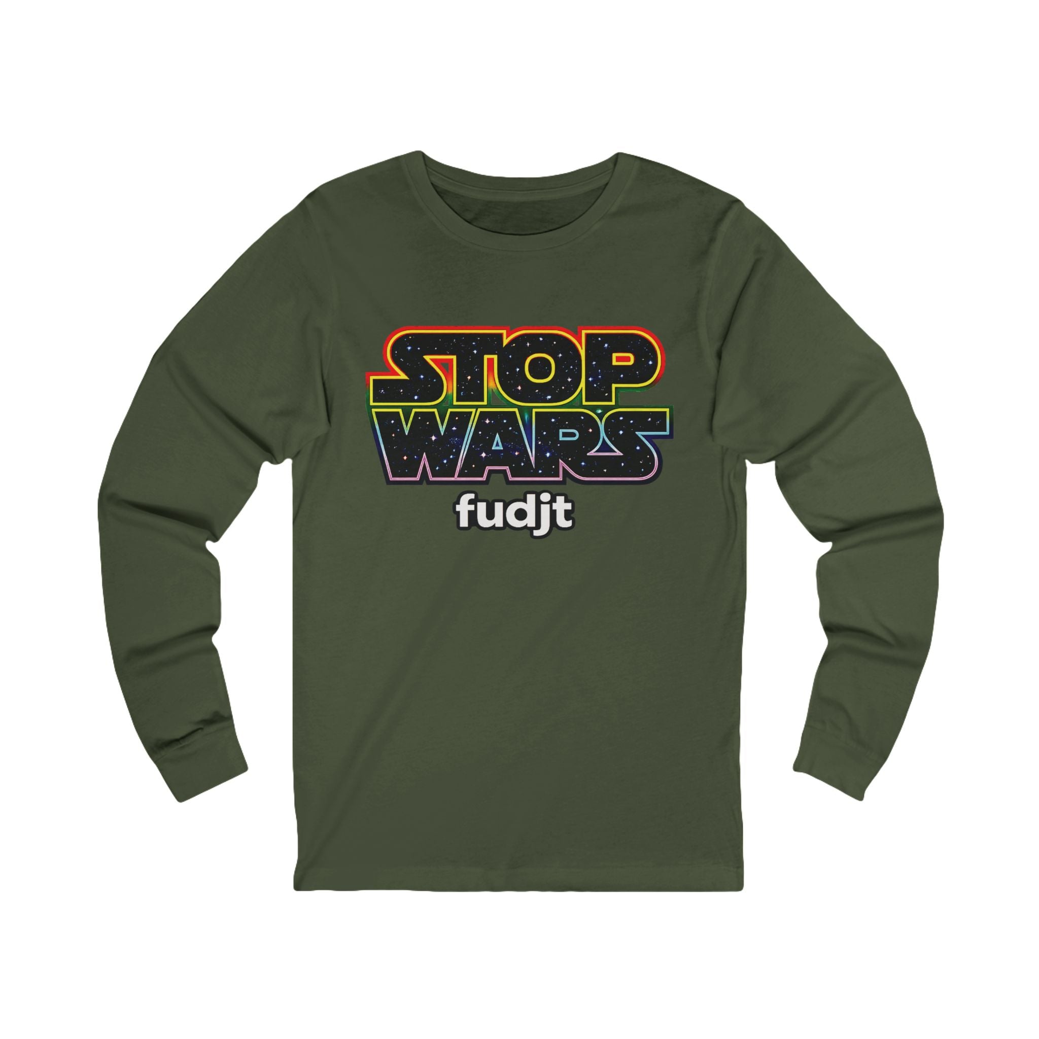 fudjt Stop Wars Long Sleeve Tee | White fudjt | 13 Colors