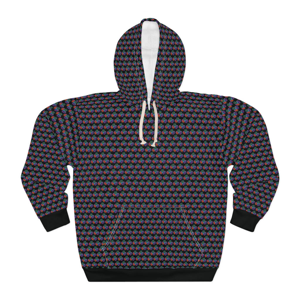 fudjt No Kings Clown Town Hoodie | All Over Black v2-1