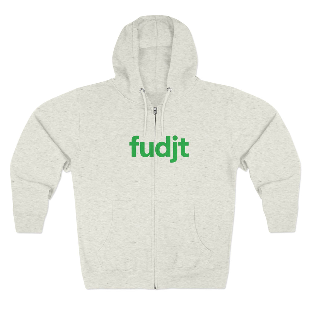 Zip Hoodie with Green fudjt Design | Cozy Everyday Comfort | 8 Colors