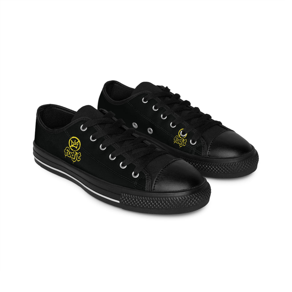 Black Golden fudjt No Kings Street Style Sneakers | Women & Girls 1.5 Low Top