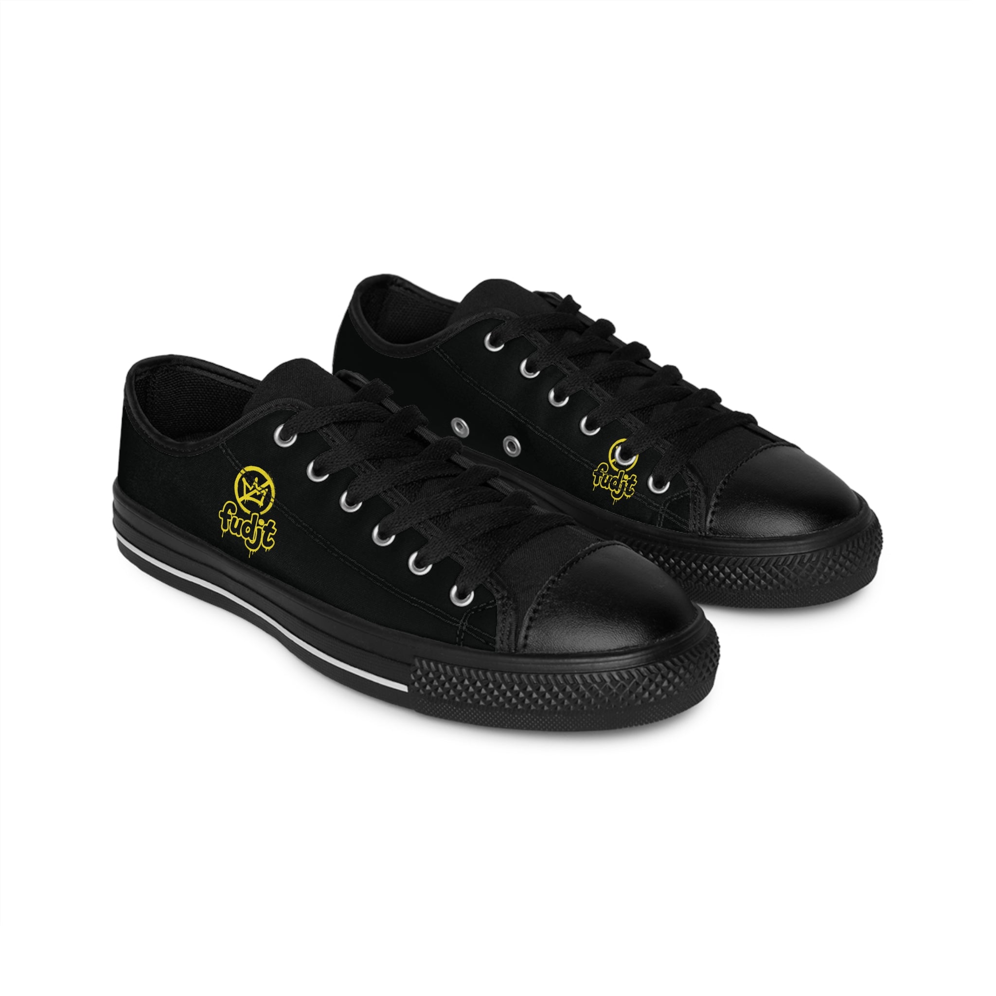Black Golden fudjt No Kings Street Style Sneakers | Women & Girls 1.5 Low Top