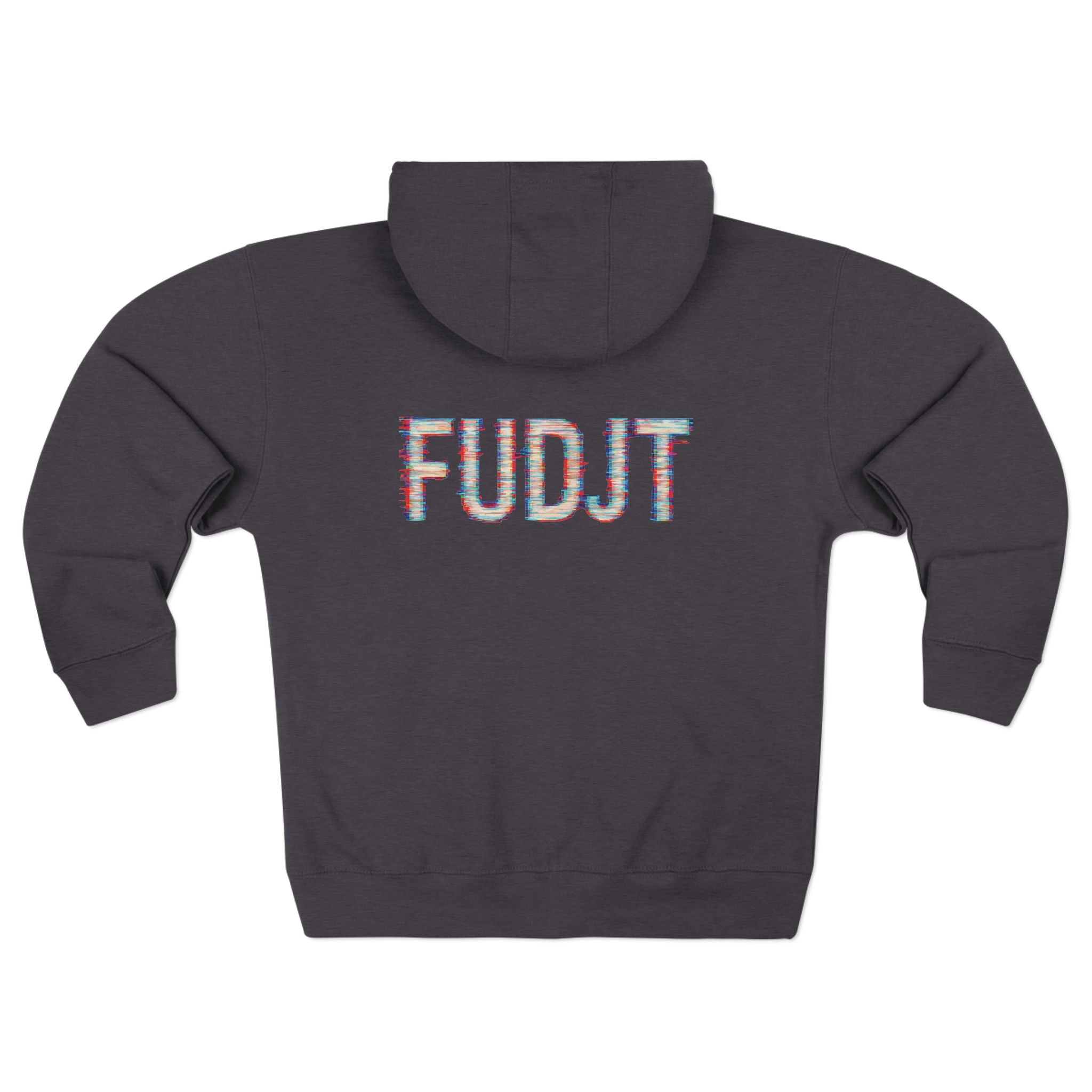 FUDJT Glitch Zip Hoodie | Bold Front & Backside | 7 Colors