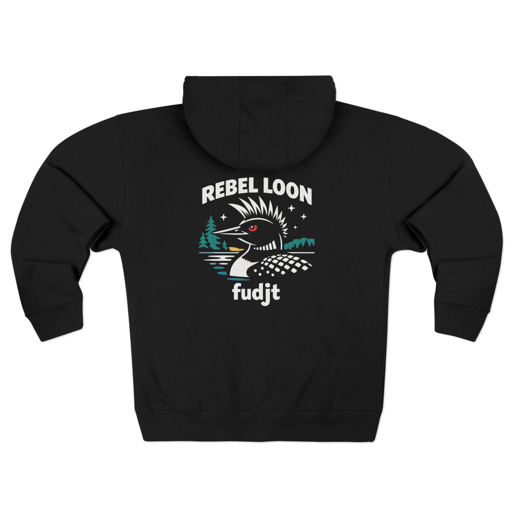 fudjt Rebel Loon Naturescape Zip Hoodie | Front & Back Graphic | 5 Colors