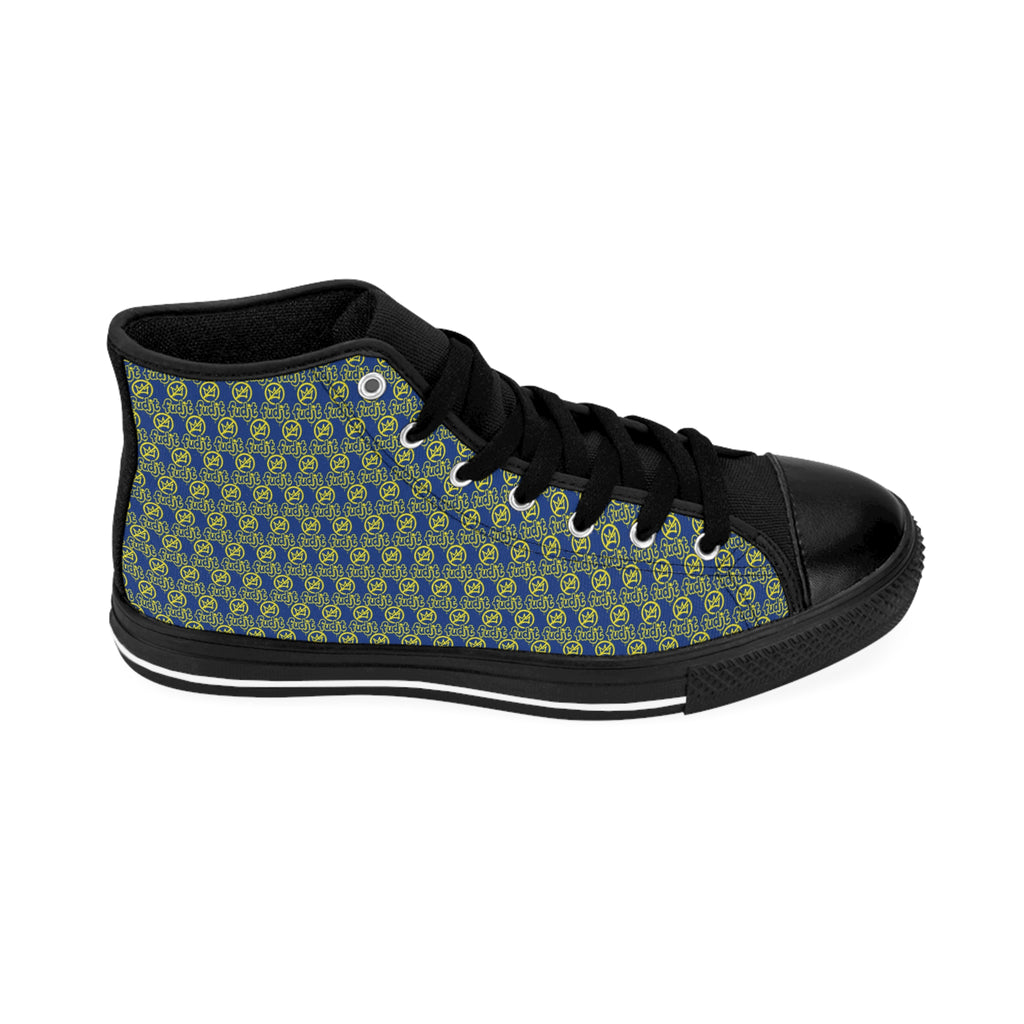 Dark Blue Golden fudjt No Kings Street Style Sneakers | Women & Girls .5 High Top