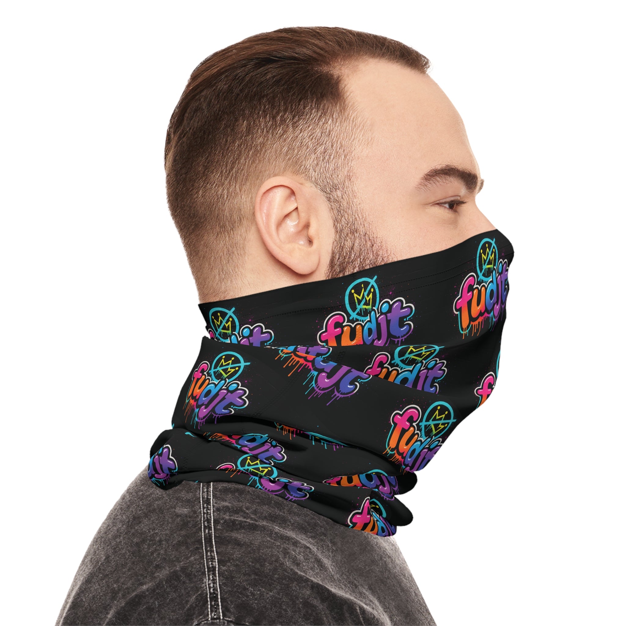 fudjt No Kings Clown Town 3 Neck Gaiter