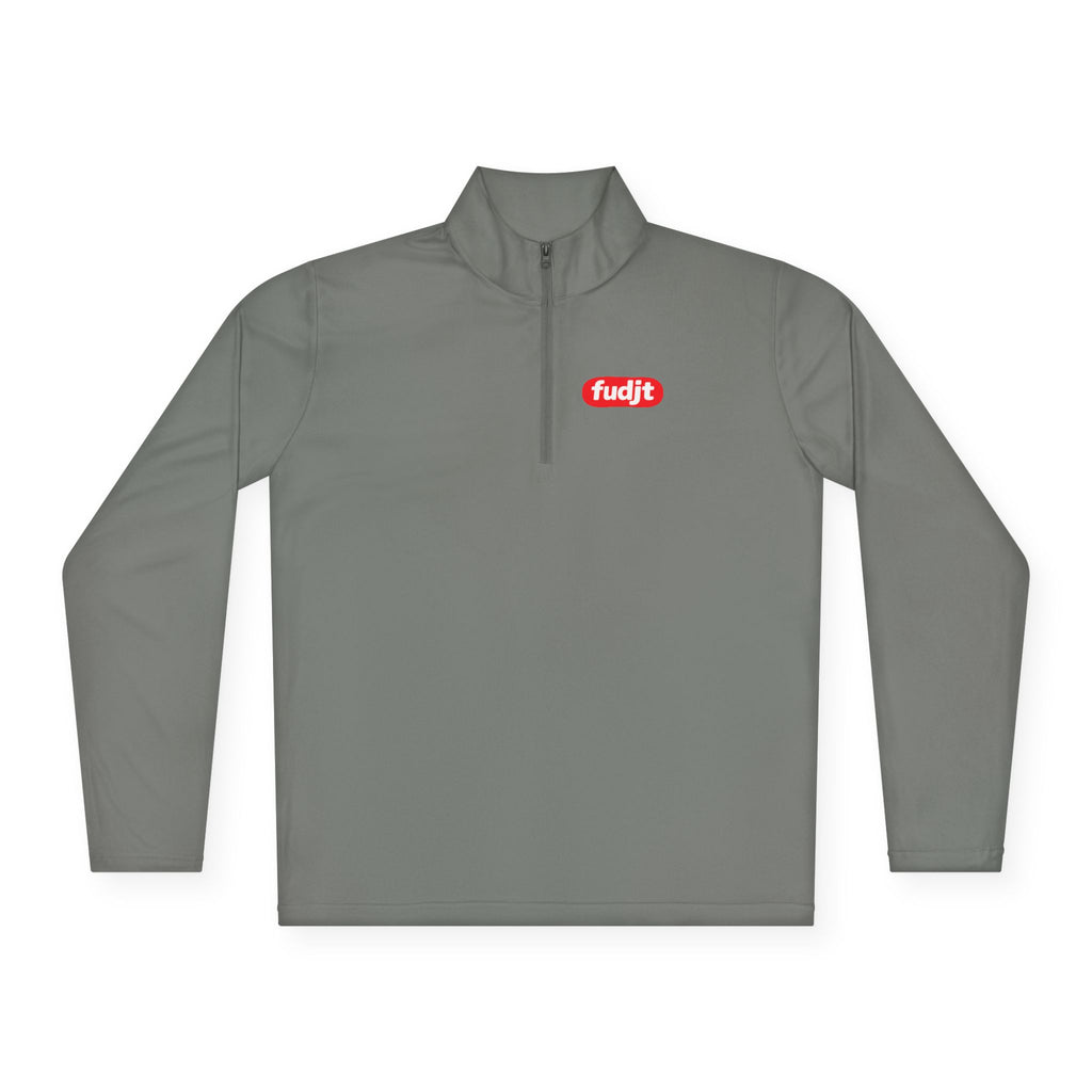 fudjt Anti-Supremacy Red Badge Quarter-Zip Performance Pullover | Bold Backside | 7 Colors