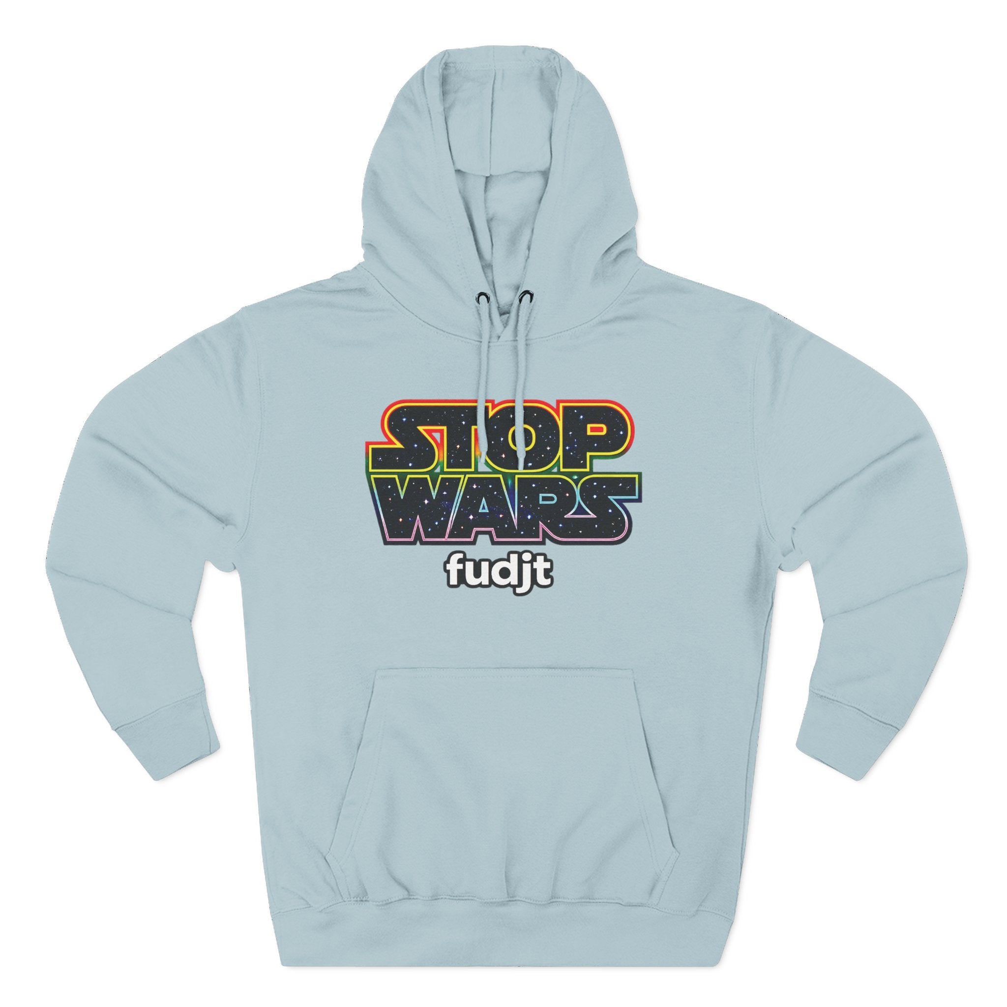 fudjt Stop Wars Hoodie – Premium Fleece Pullover with Retro Protest Graphic, White fudjt | 15 Colors