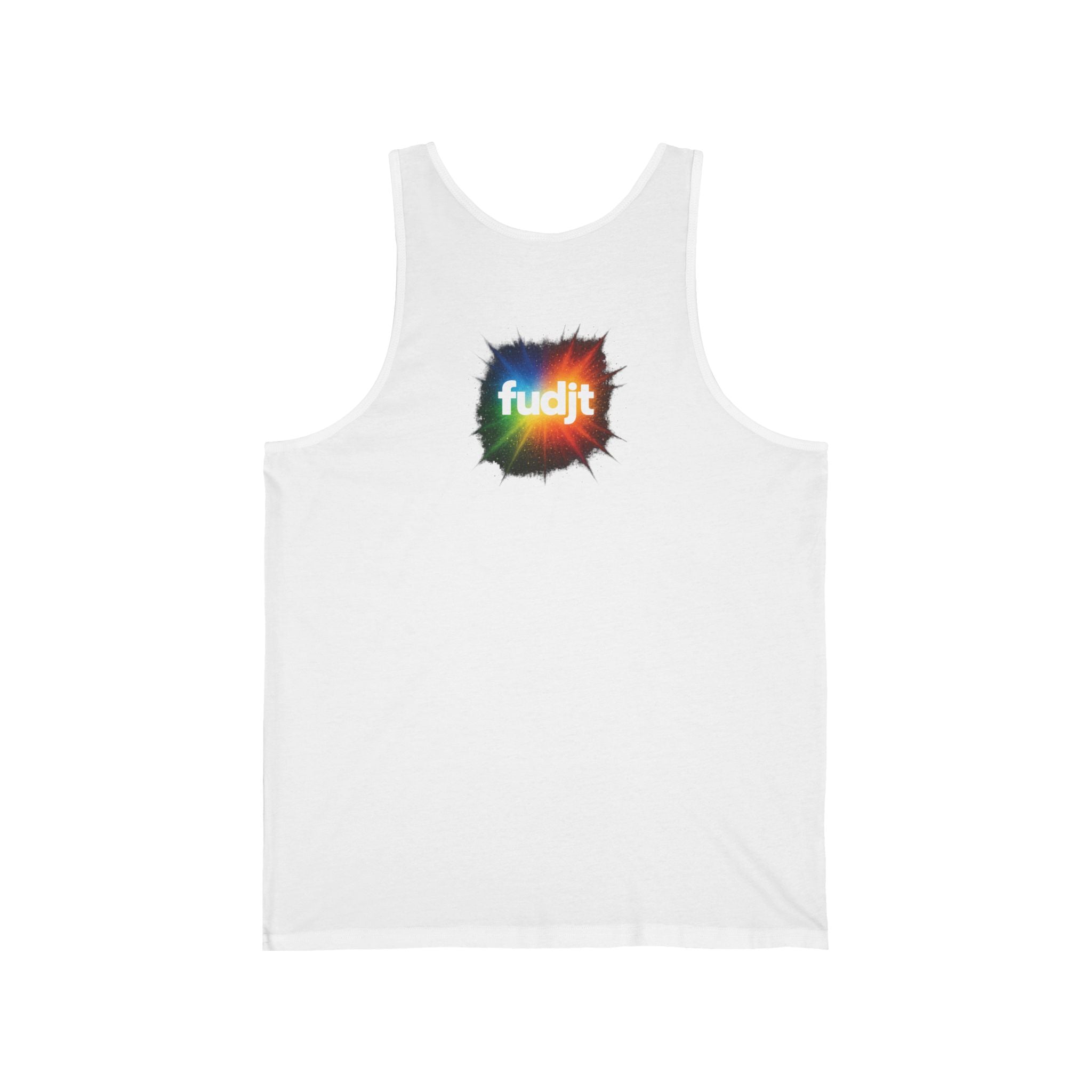 fudjt Burst Of Empowerment Unisex Jersey Tank | Front & Back Graphic | 4 Colors