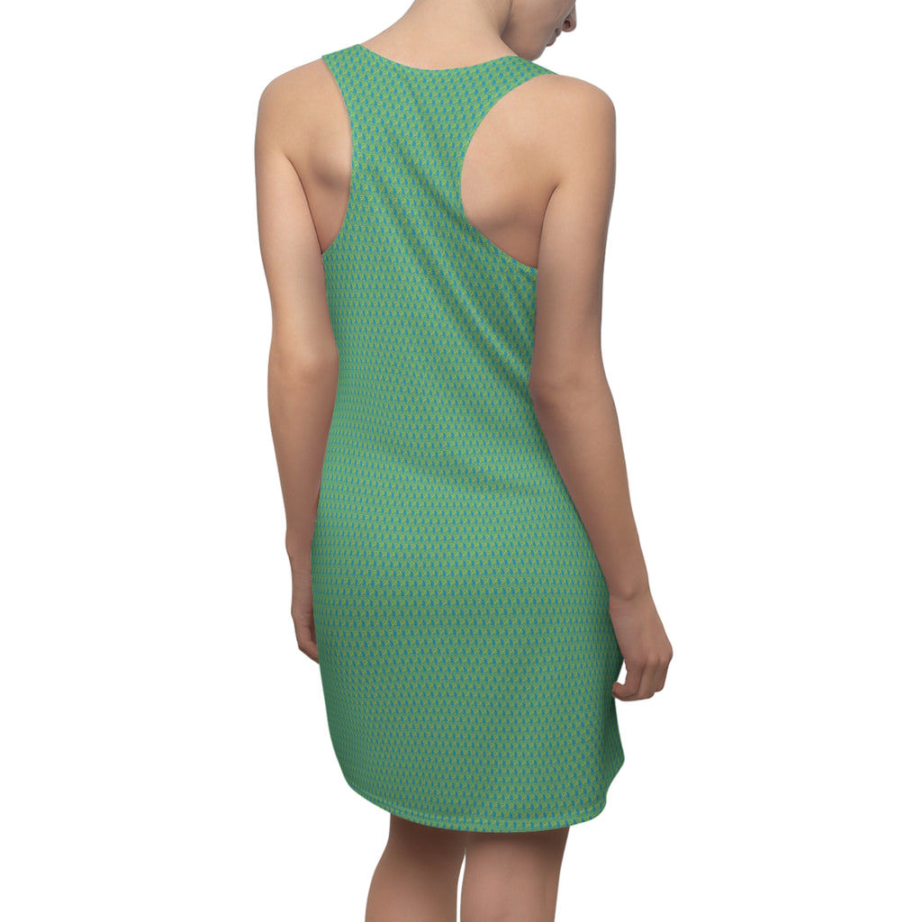Turquoise Golden fudjt No Kings .5 Chic Racerback Dress