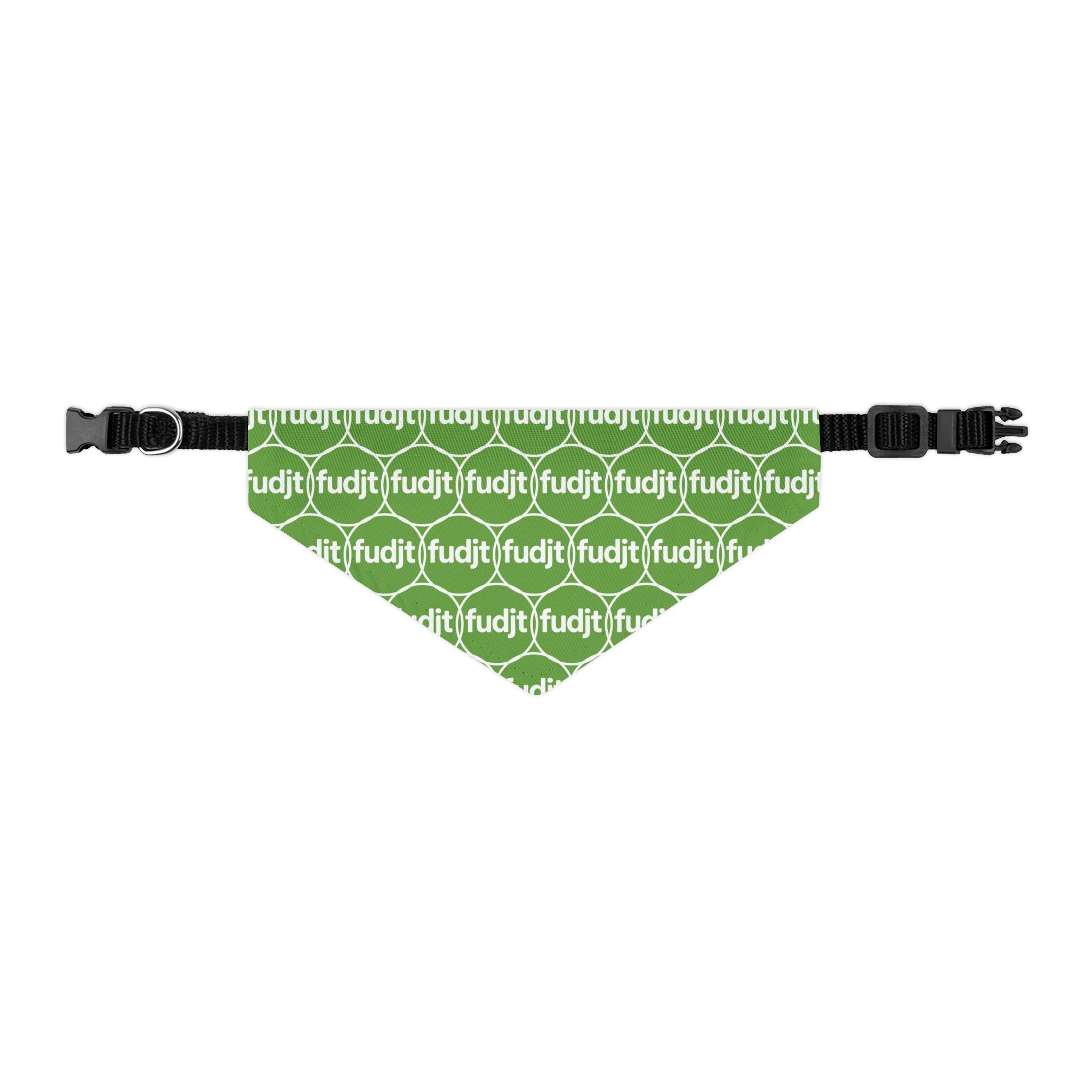 Green fudjt Unbroken Chain 1.25  Bandana Collar for Dogs, Cats & More | 4 Sizes