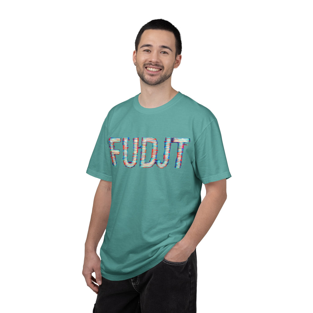 FUDJT Glitch Front & No Crown Back Premium Heavyweight Tee | 15 Colors