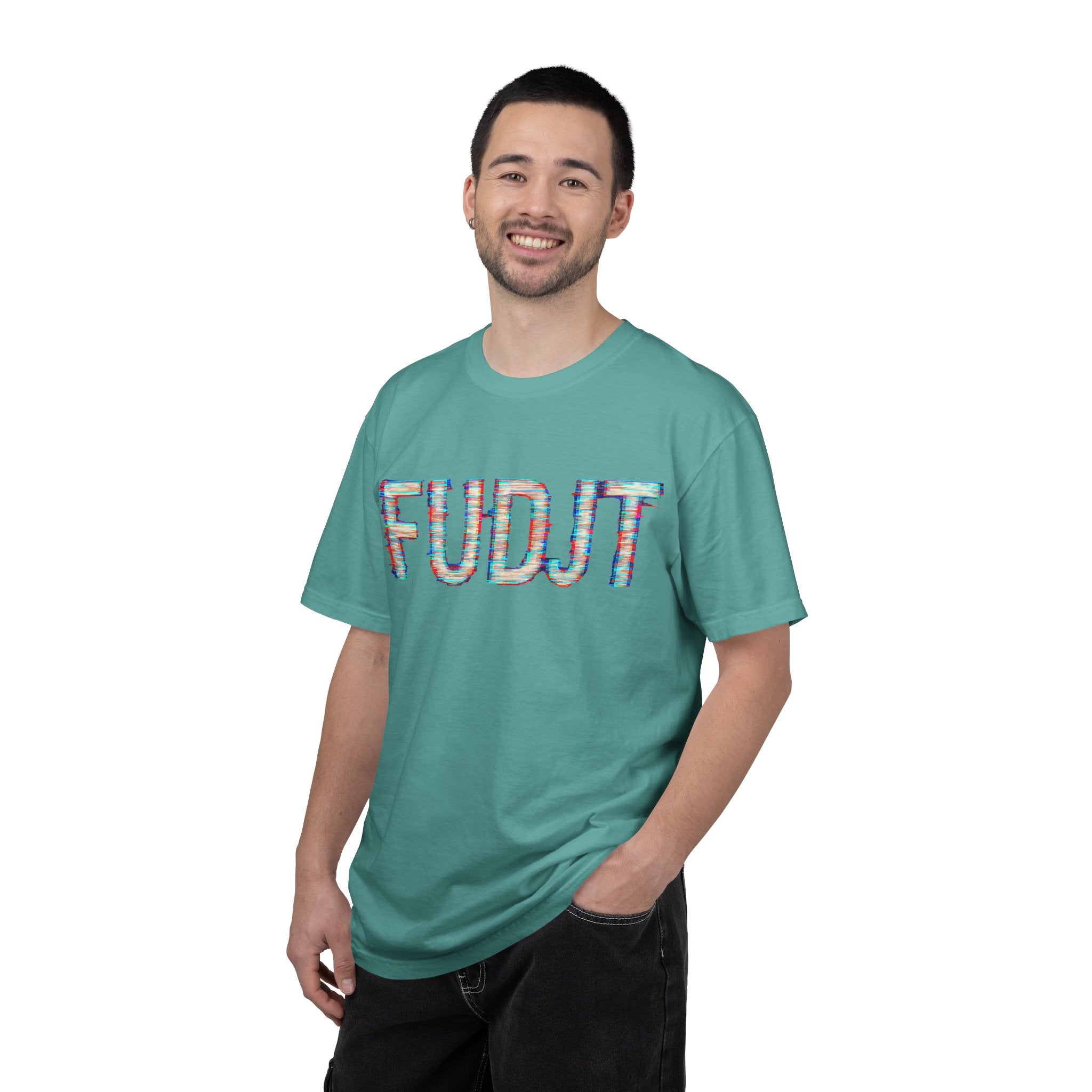 FUDJT Glitch Front & No Crown Back Premium Heavyweight Tee | 15 Colors