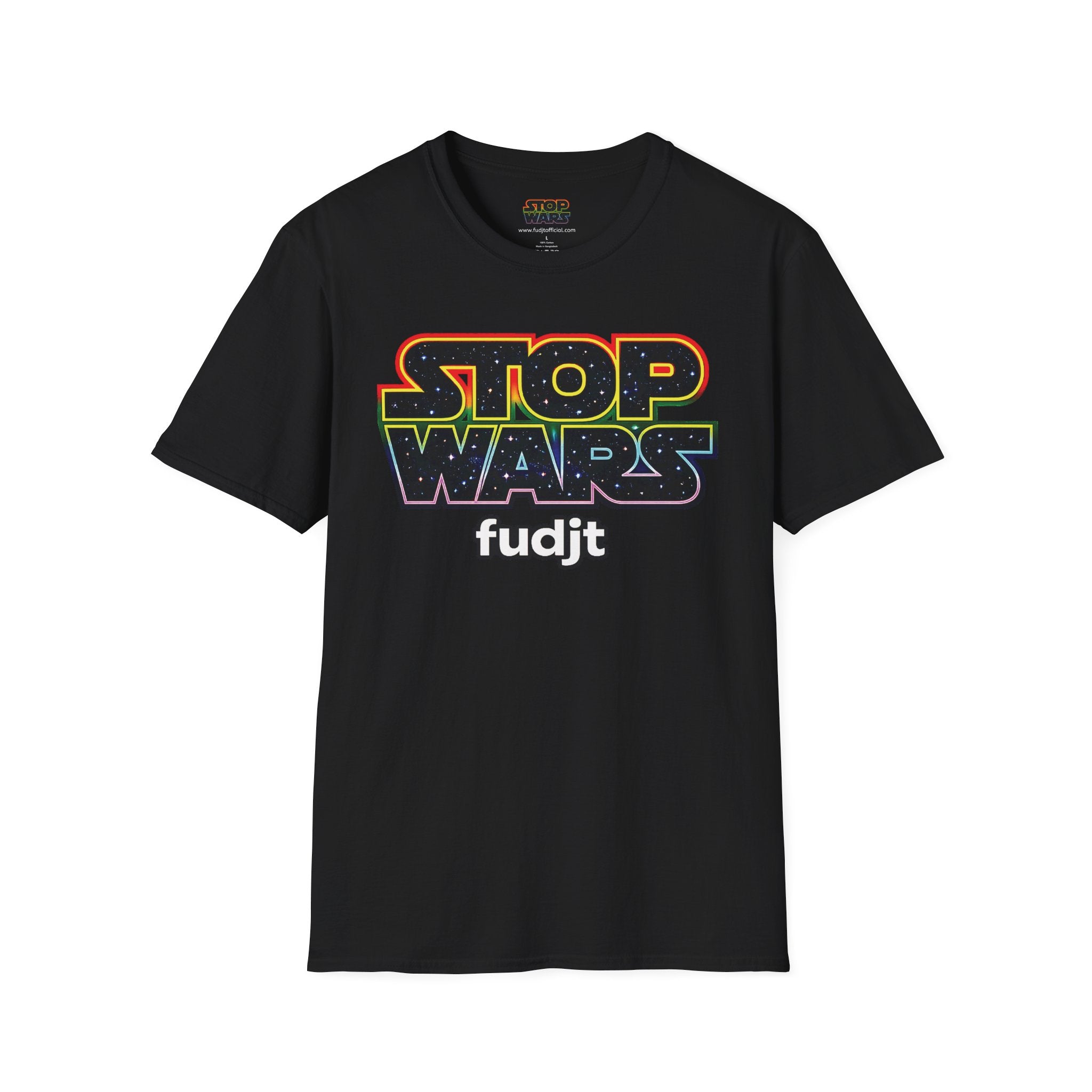 fudjt STOP WARS Everyday Tee - Retro Protest Graphic, White fudjt | 12 Colors