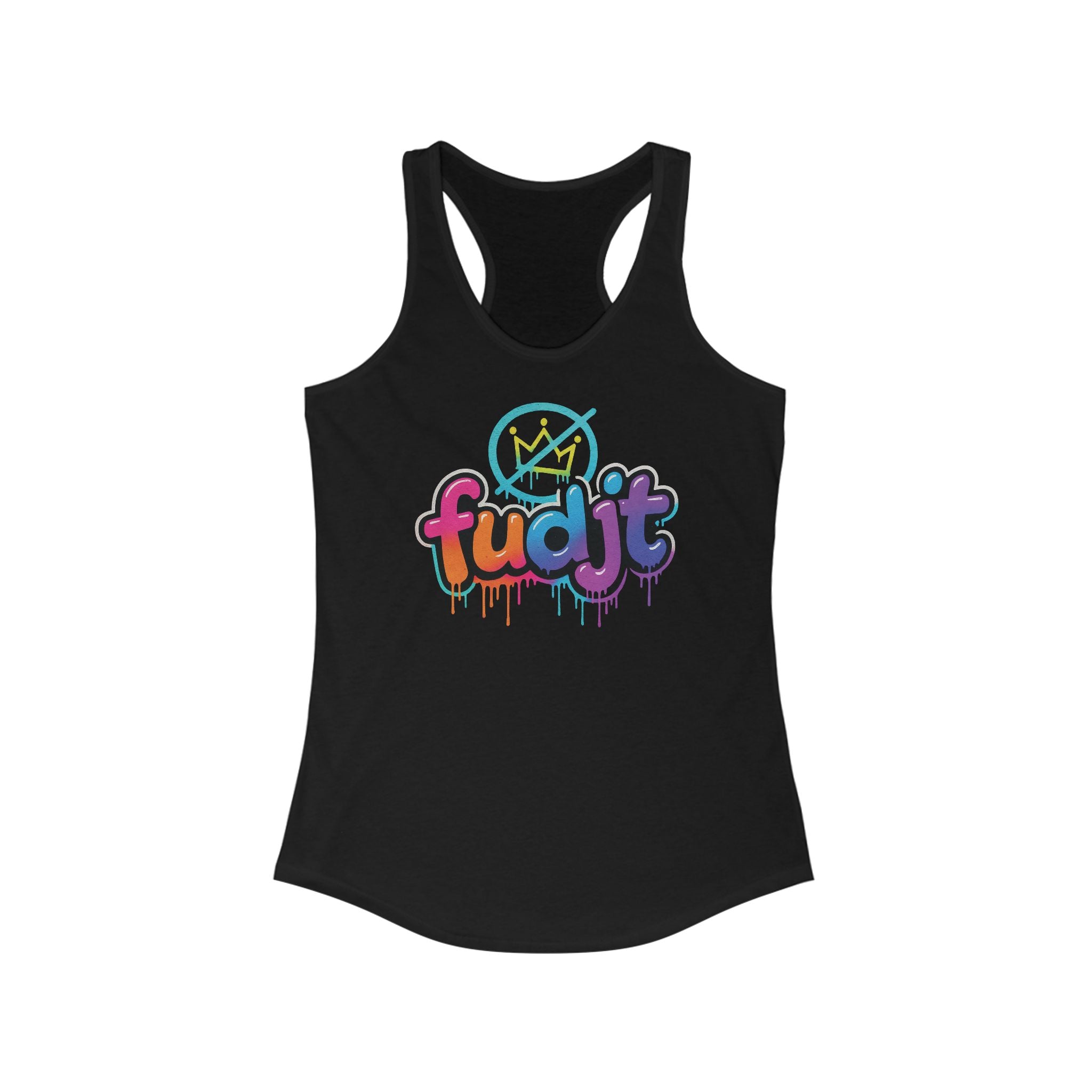fudjt No Kings Clown Town Women's Racerback Tank, Relaxed Fit | 3 Colors