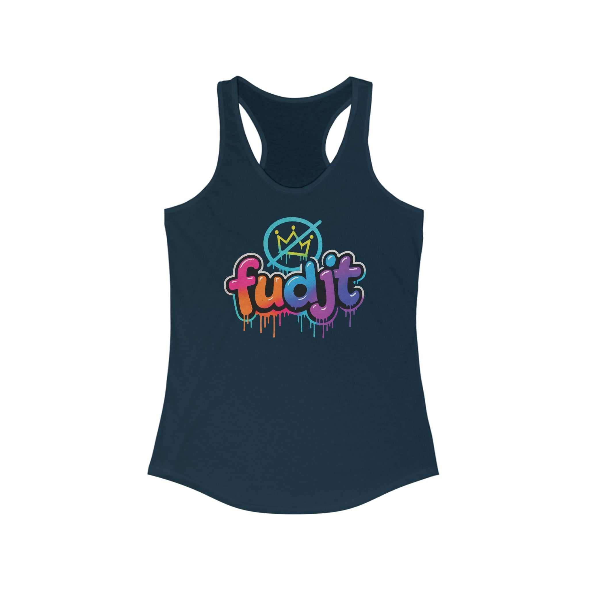 fudjt No Kings Clown Town Women's Racerback Tank, Relaxed Fit | 3 Colors